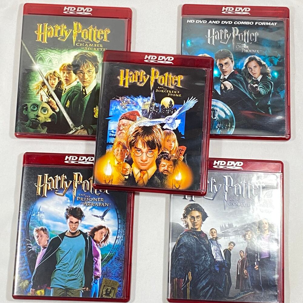 Harry Potter Lot 1 2 3 4 5 HD DVD Sorcerers Stone Phoenix Movie Collection